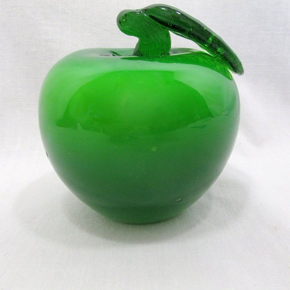 4 Glass Fruit 2 Apples Carrot Tomato Stage Kitchen Home Display Decor - Picture 2 of 9